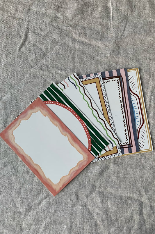 pack of 6 menu cards