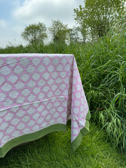 pink concha tablecloth