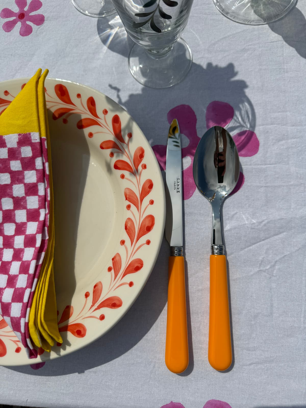 pop unis cutlery orange set of 4