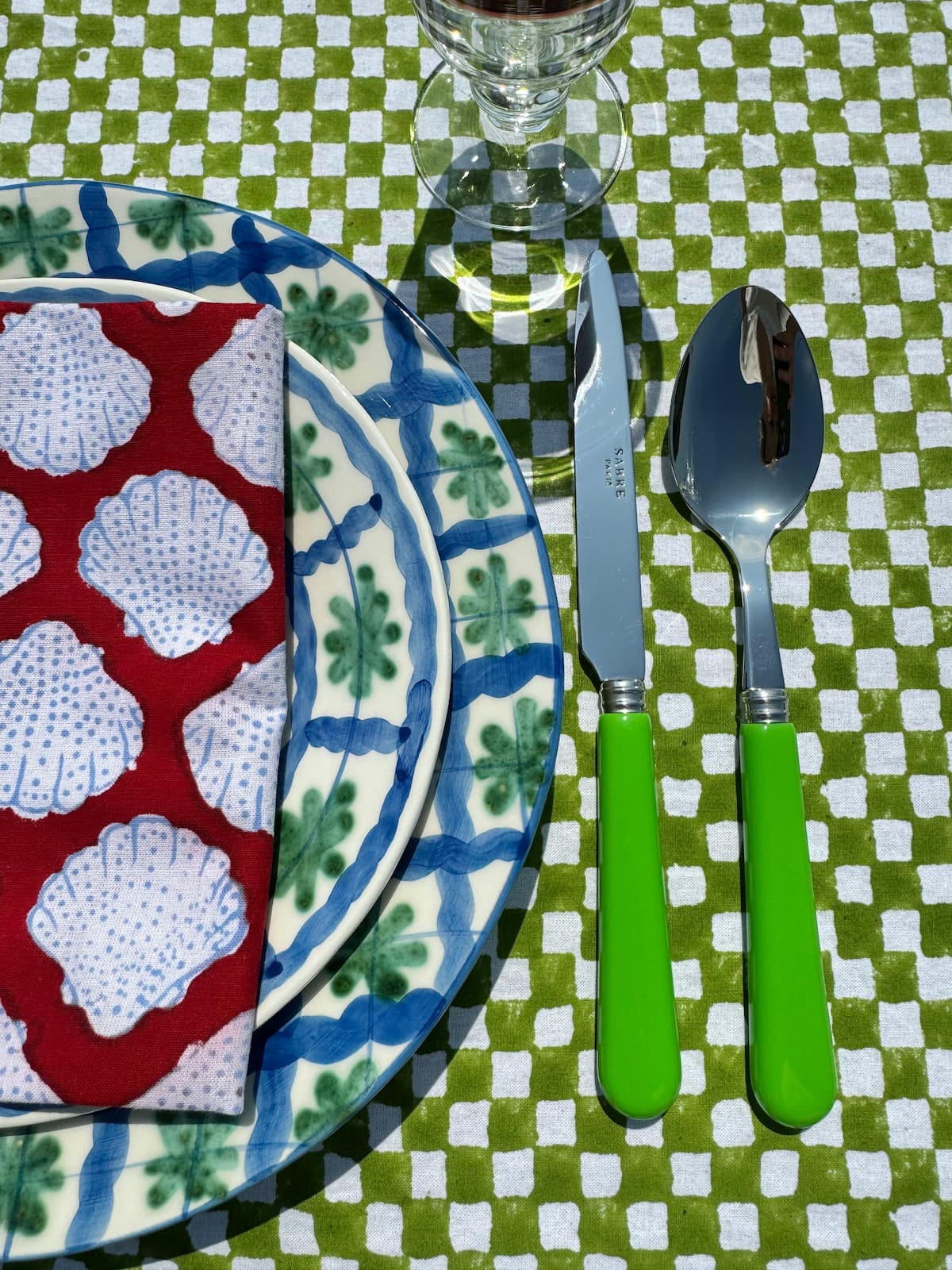 pop unis cutlery bright green set of 4