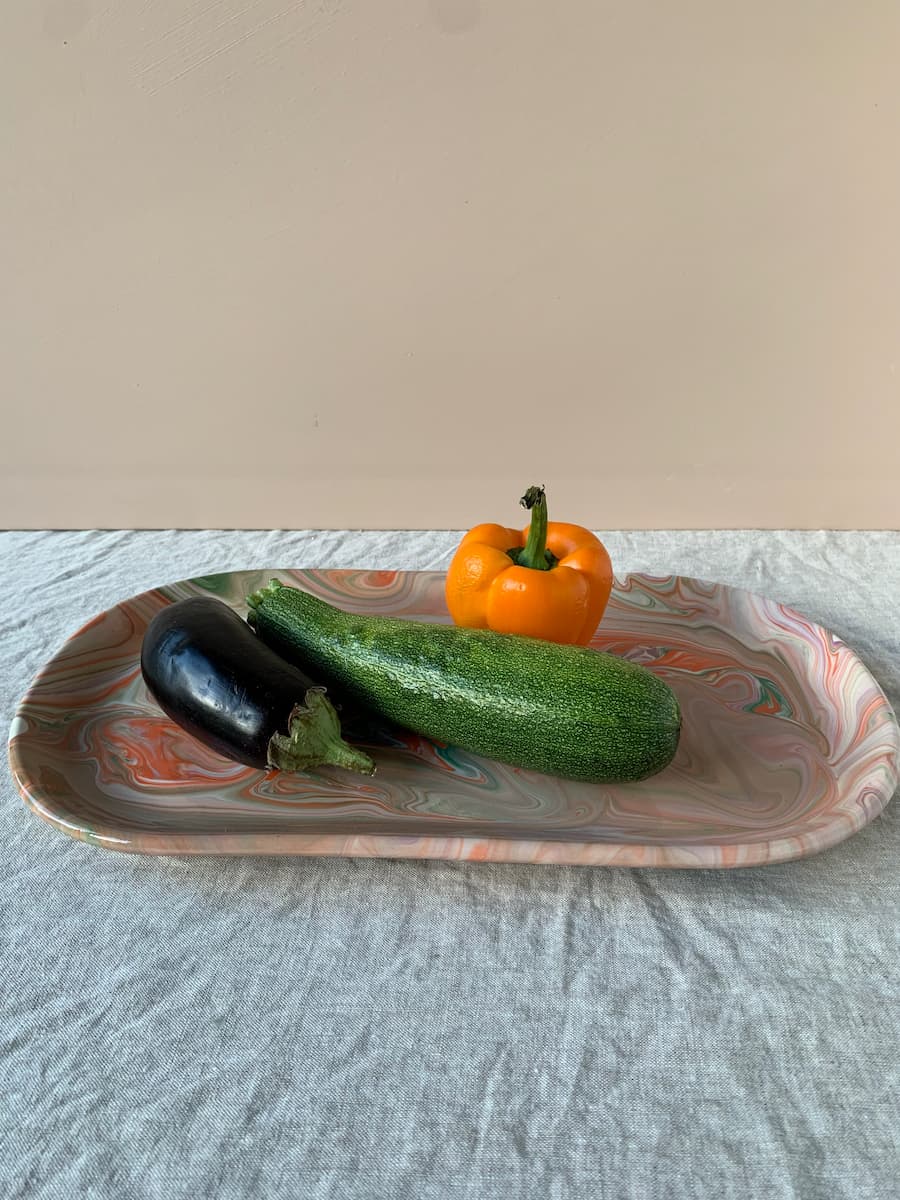 medium tray cornaline 46cm