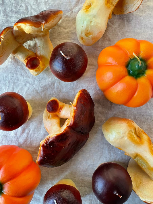 fungo double mushroom candle