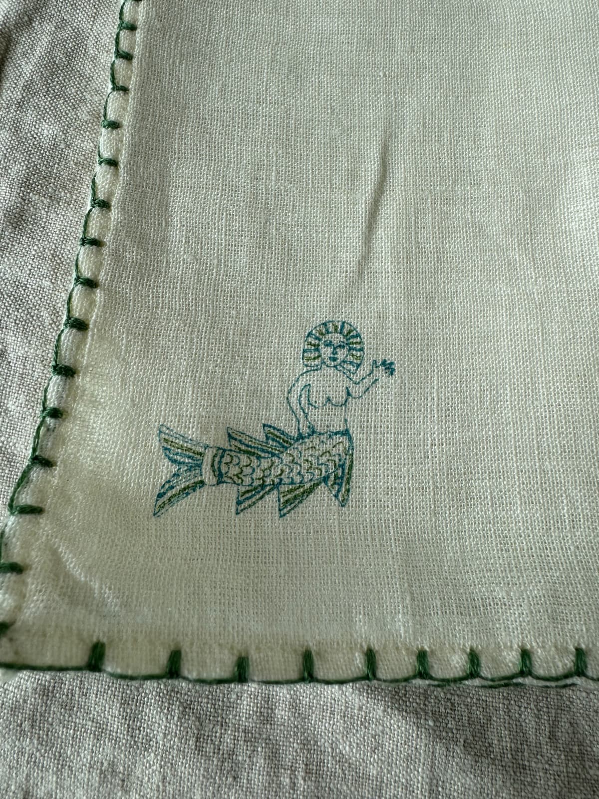 sea bride teal napkins set of 2