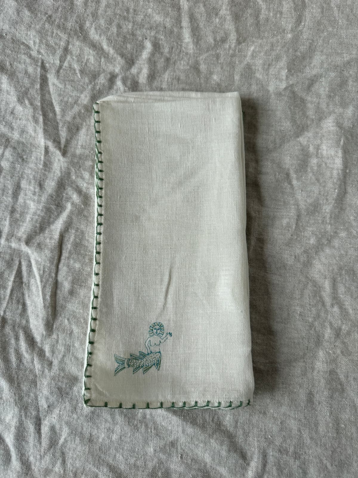 sea bride teal napkins set of 2