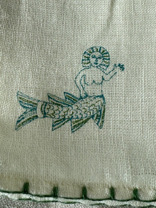 sea bride teal napkins set of 2
