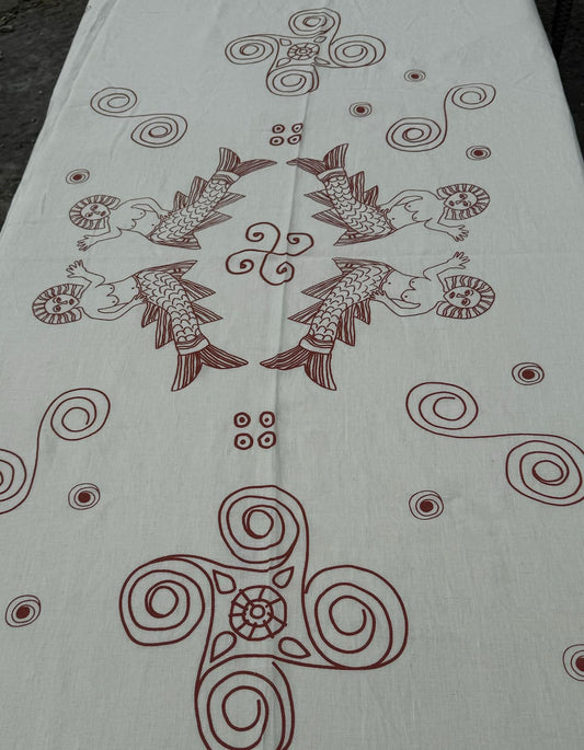 sea bride linen tablecloth 160x300cm