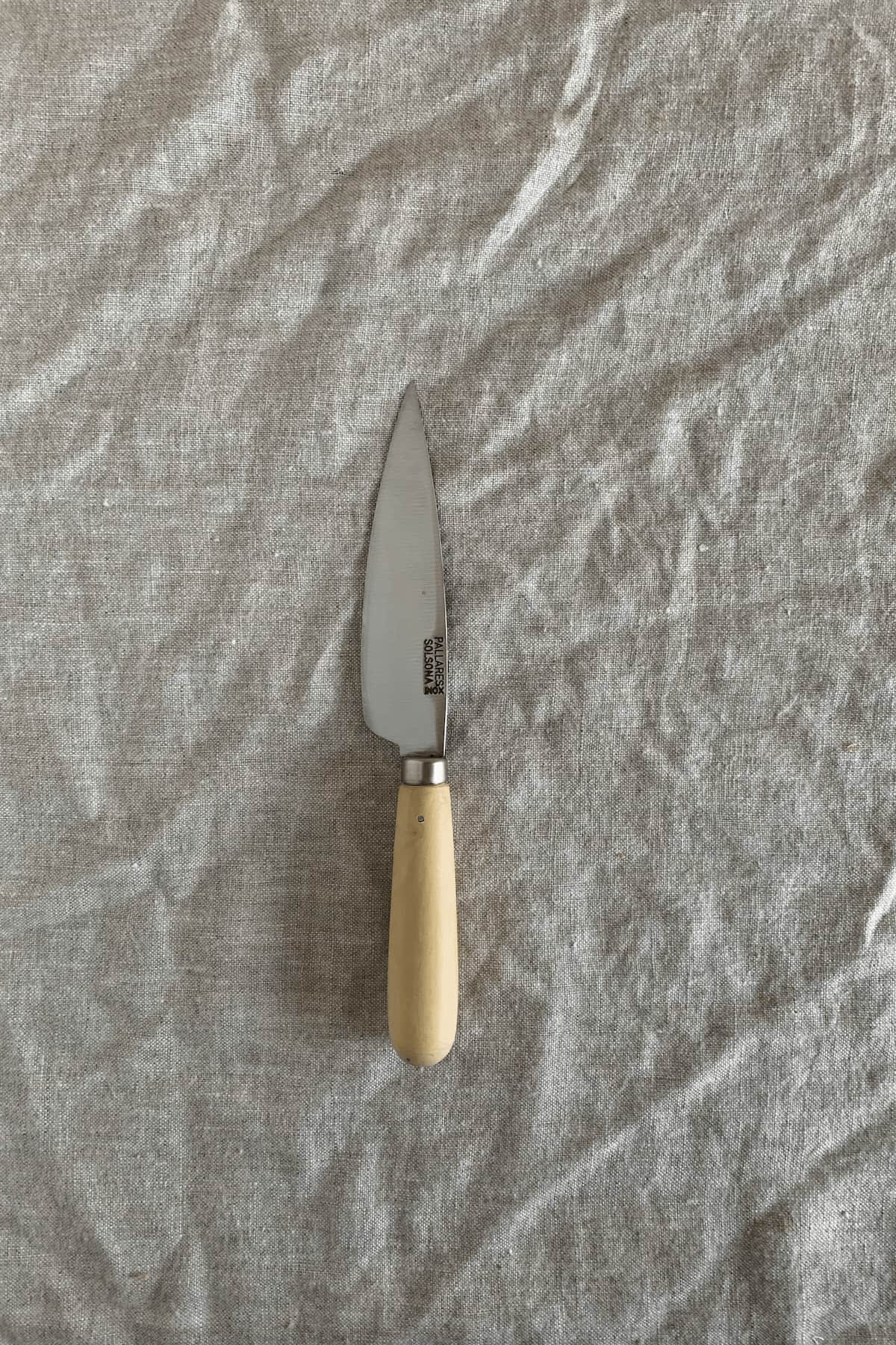 kitchen knife 8cm boxwood stainless steel