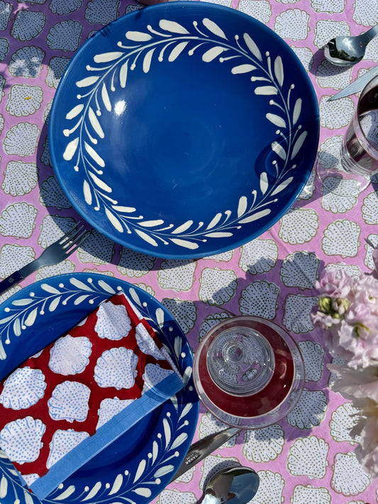 anna reverse blue serving bowl