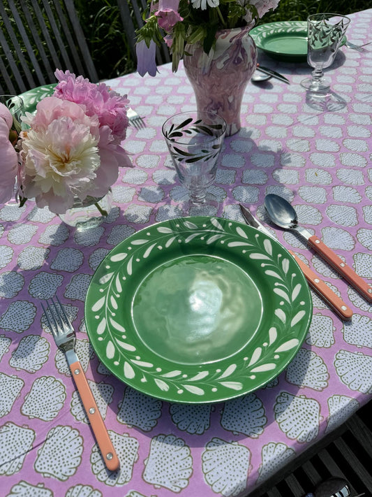 anna reversed green dinner plate