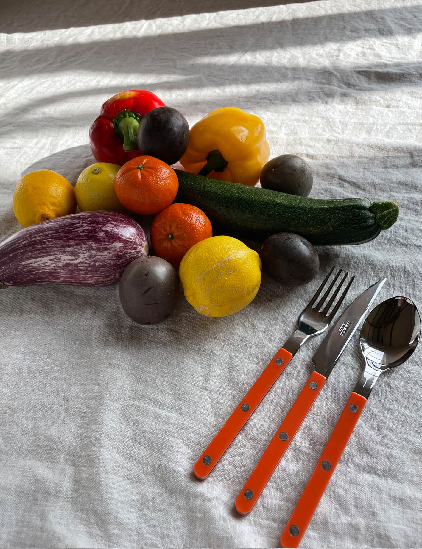 bistrot cutlery set of 4 orange