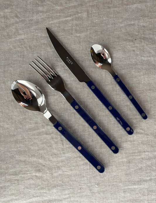 bistrot cutlery set of 4 blue