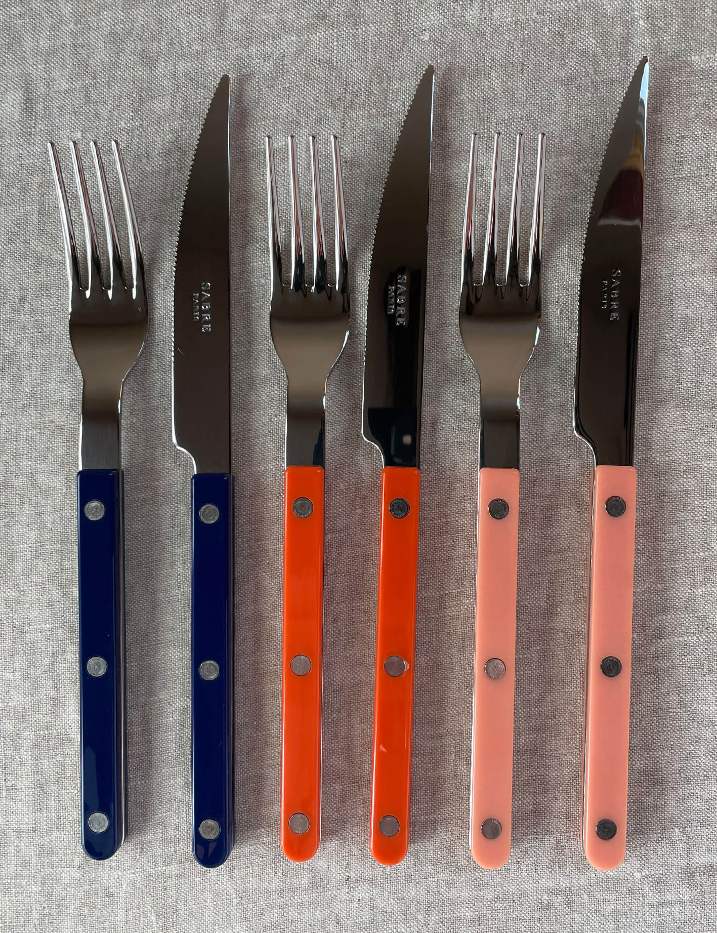 bistrot cutlery set of 4 blue