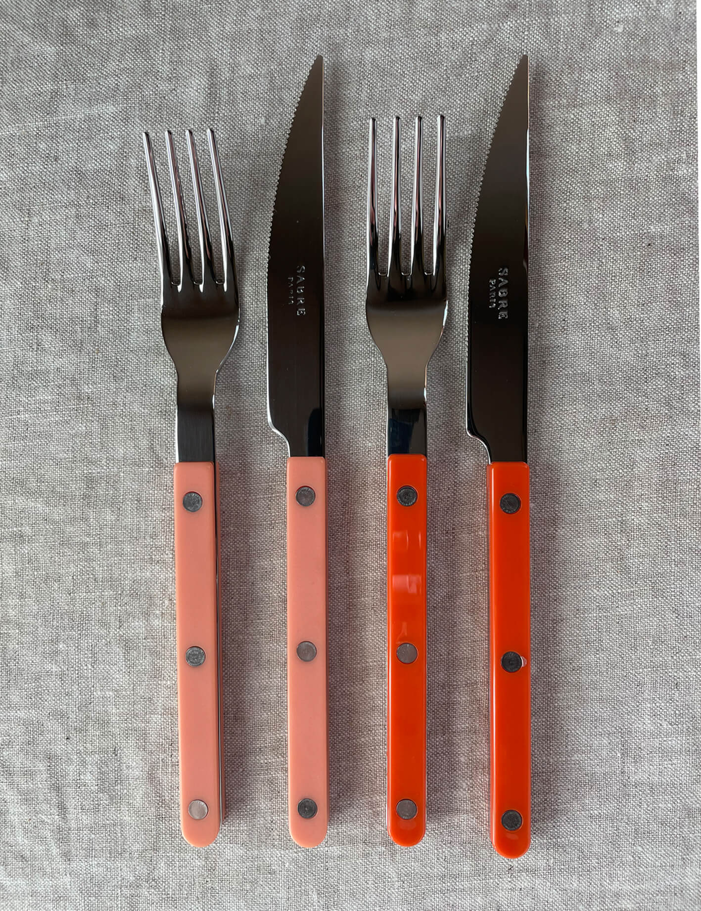bistrot cutlery set of 4 orange