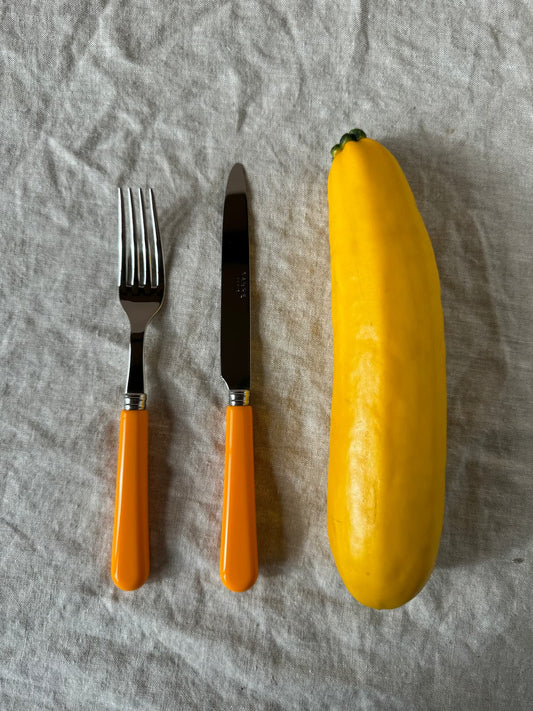 pop unis cutlery orange set of 4
