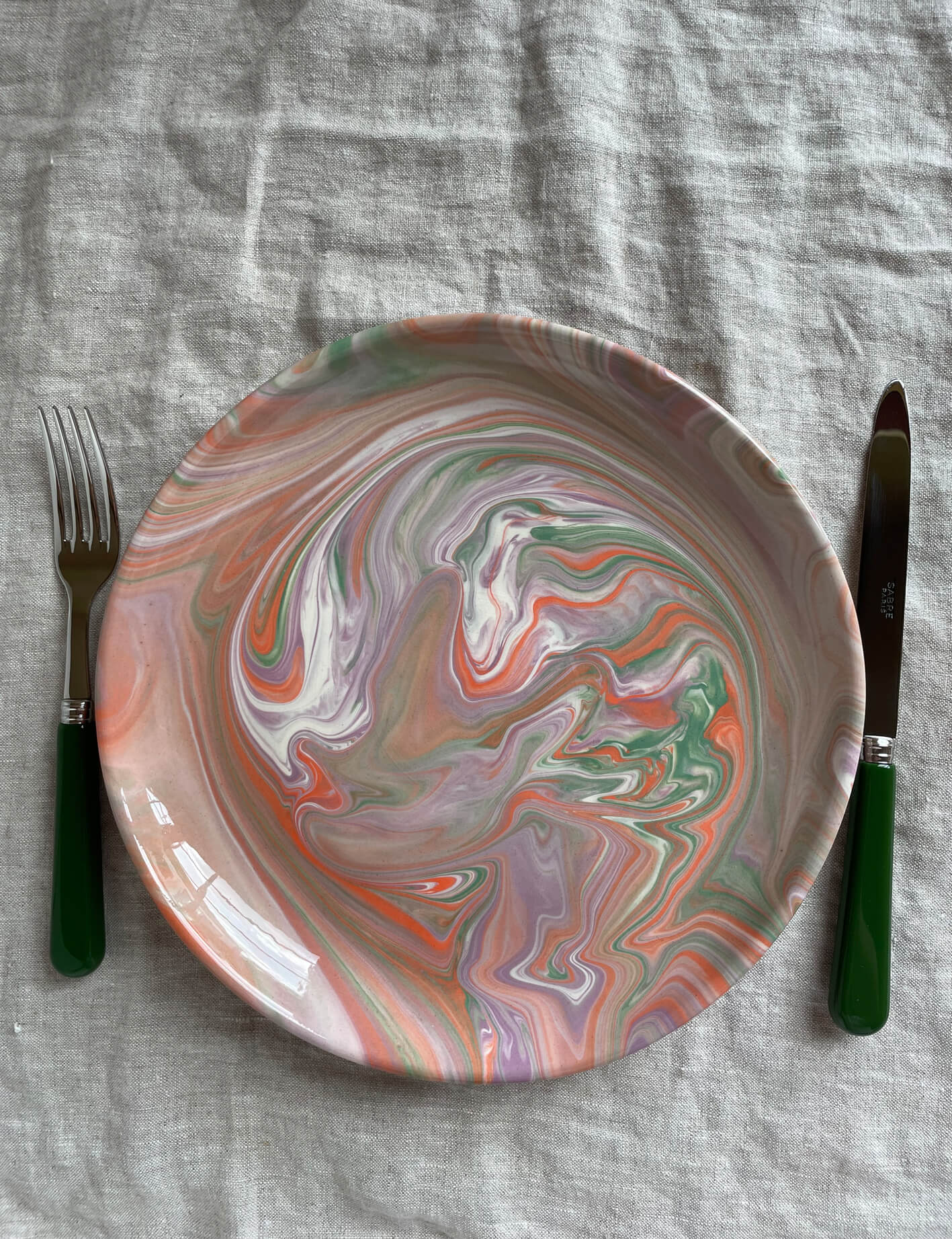 pop unis cutlery green set of 4
