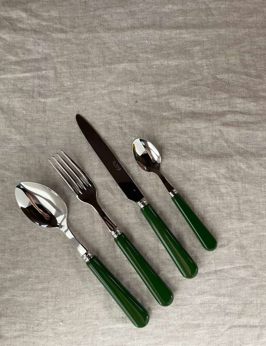 pop unis cutlery green set of 4