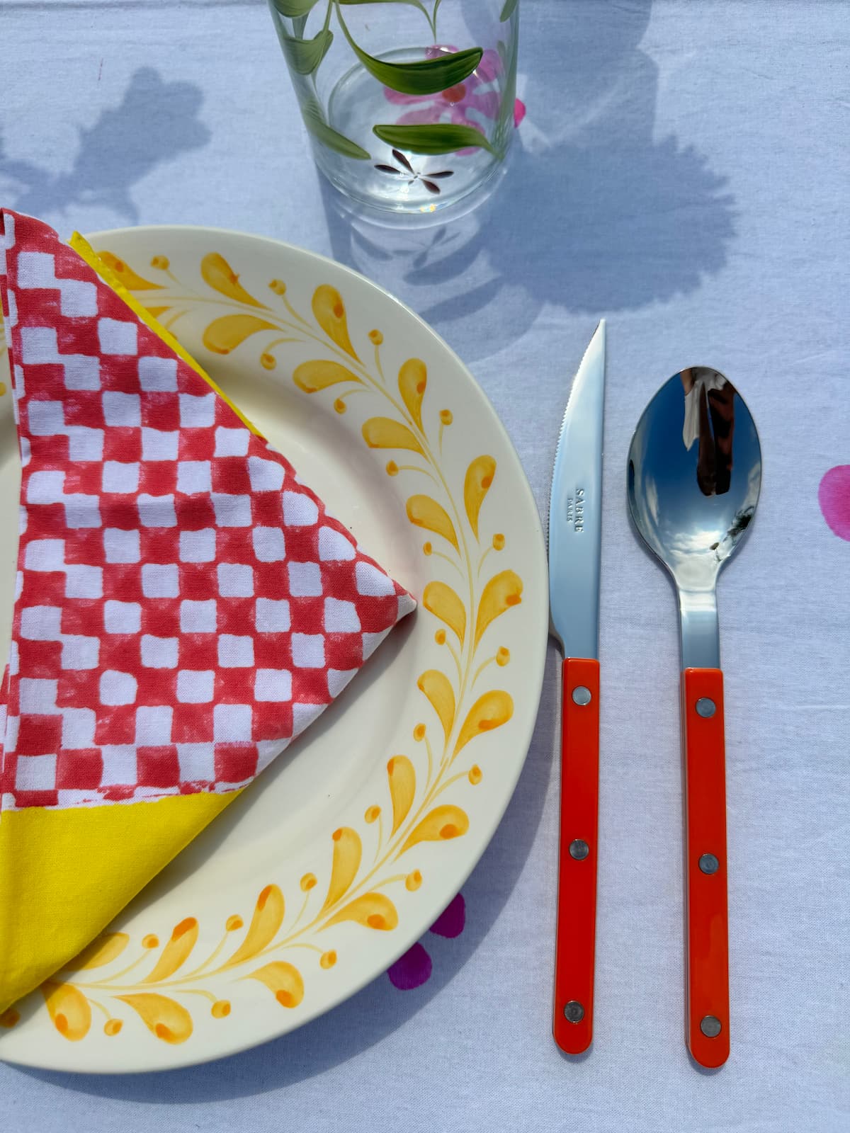 bistrot cutlery set of 4 orange