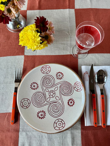 alex terracotta tablecloth 160x300cm