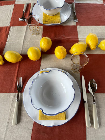 alex terracotta tablecloth 160x300cm