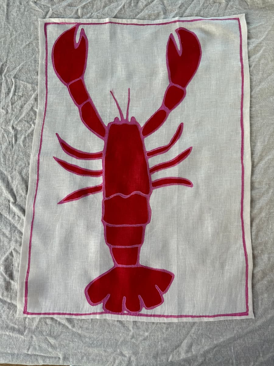 lobster tea towel