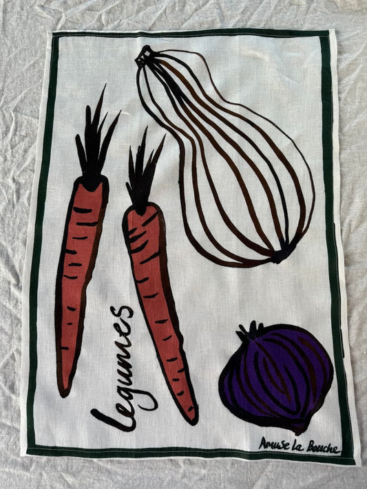 legumes tea towel