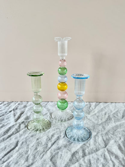 spark candle holder blue