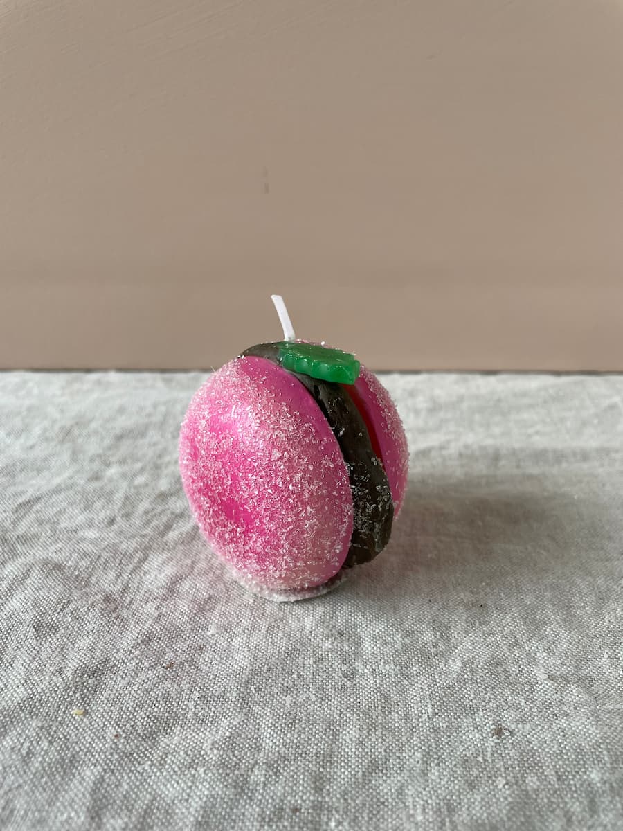 sugared macaroon candle