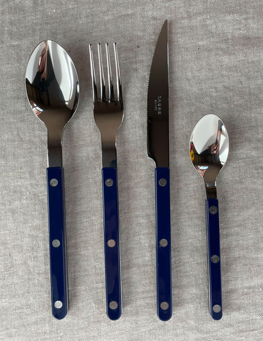 bistrot cutlery set of 4 blue