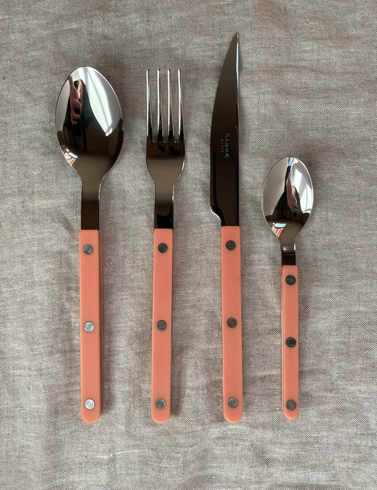 bistrot cutlery set of 4 nude pink