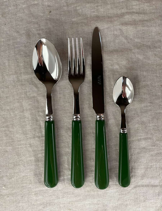pop unis cutlery green set of 4