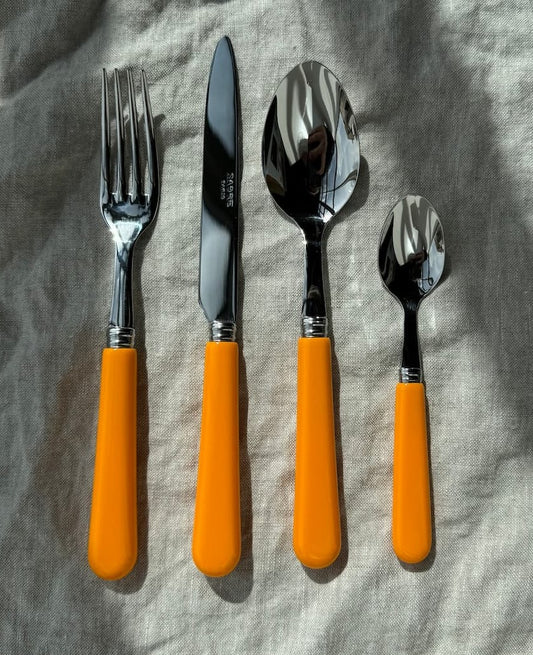 pop unis cutlery orange set of 4