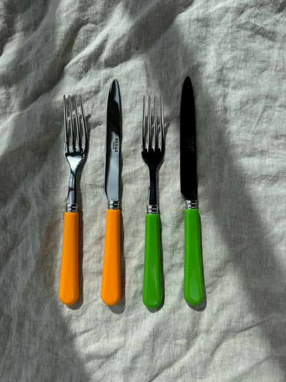 pop unis cutlery orange set of 4