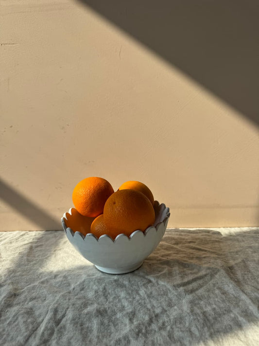 sentia scalloped bowl white